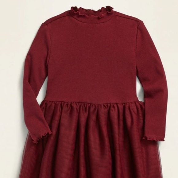 Old Navy Long-Sleeve Rib-Knit Tutu Dress